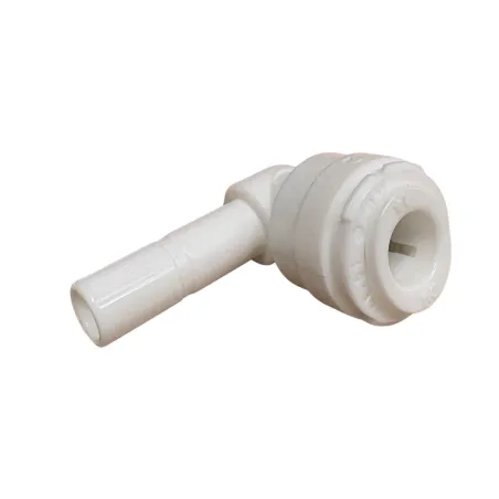Racor codo espiga 3/8" x 3/8" para ósmosis inversa y purificador de agua