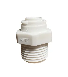 Schnellverbinder Gerade Außengewinde 1/4" NPT - Tubing 3/8" EZ für Umkehrosmose und Reiniger