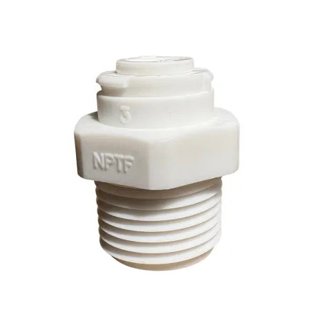 Racor rápido recto macho 1/4" NPT - tubing 3/8" EZ para ósmosis inversa y purificador