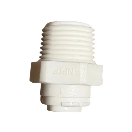 Racor rápido recto macho 1/4" NPT - tubing 3/8" EZ para ósmosis inversa y purificador