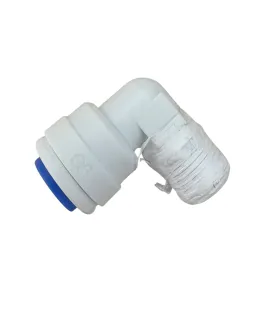 Racor rápido codo macho 1/8" NPT - tubing 1/4" EZ para ósmosis inversa y purificador