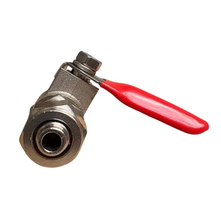 Válvula de corte 1/4" macho x 3/8" EZ para purificador de agua y ósmosis inversa
