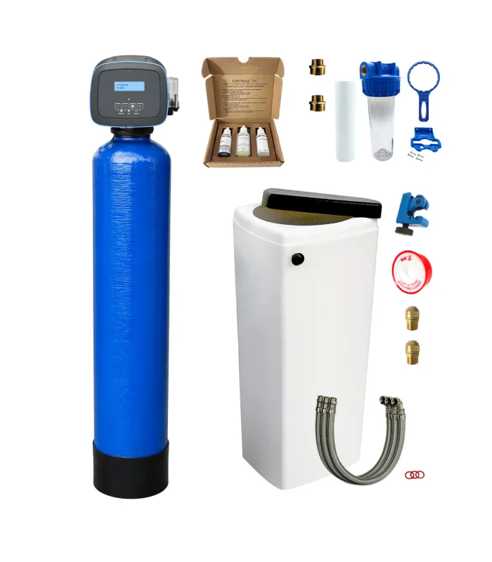 Adoucisseur d'eau bi bloc 16L vanne Autotrol 255 EIQ complet avec accessoires