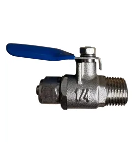 Valvola di intercettazione 1/4" maschio x 1/4" EZ per purificatore d'acqua e osmosi inversa
