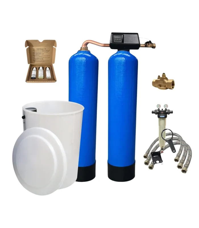 Adoucisseur d'eau duplex 2x150L fleck 9500 complet