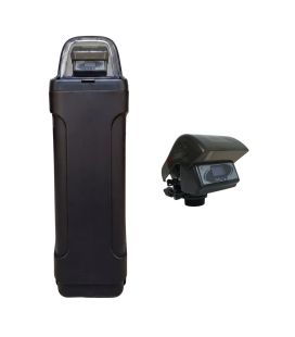 8L water softener Runxin F79B LCD Wally black cabinet with black lid