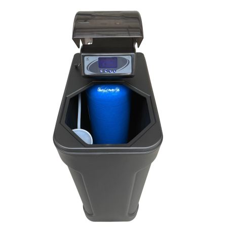 20L water softener Runxin F79B LCD Wally black cabinet with black lid