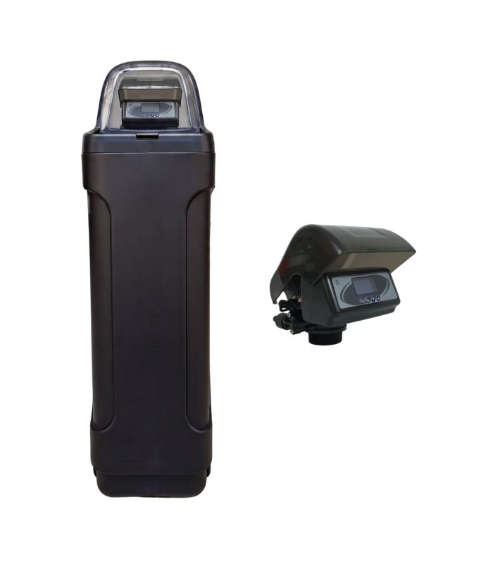 20L water softener Runxin F79B LCD Wally black cabinet with black lid