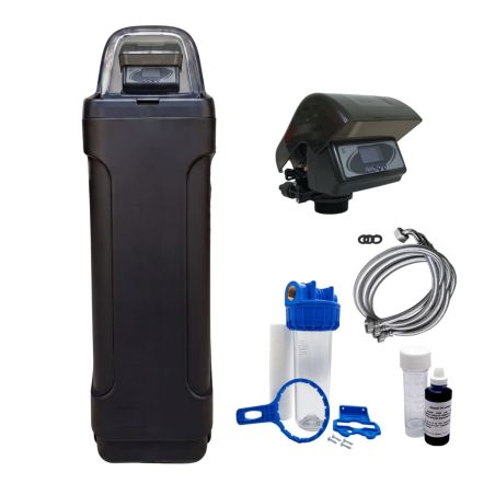 20L water softener Runxin F79B LCD Wally black cabinet complete with accessories