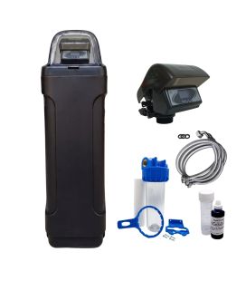 25L water softener Runxin F79B LCD Wally black cabinet complete with accessories