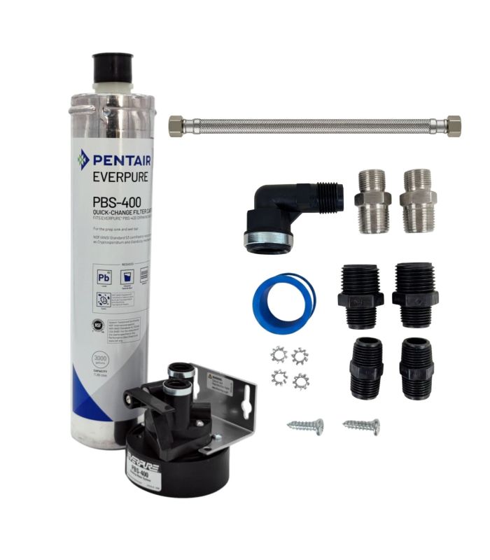 Purificateur d'eau sous evier Everpure PBS 400 avec tête de connexion 3/8" - Filtration jusqu'à 0.5 microns