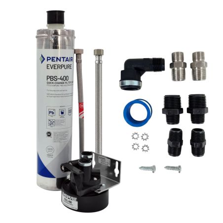 Filtro sottolavello Everpure PBS 400 - 3/8" con kit di connessione - Filtrazione fino a 0,5 micron