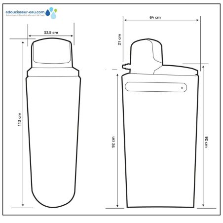 Adoucisseur d'eau 30L Fleck 5800 SXT complet avec accessoires