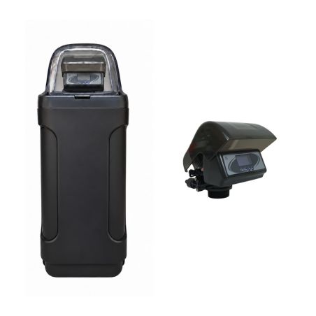 14L water softener Runxin F79B LCD Wally black cabinet with black lid