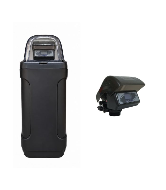 Addolcitore d'acqua 14L Runxin F79B LCD mobile Wally nero con coperchio nero