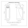 20L water softener Runxin F79B LCD Wally black cabinet with black lid
