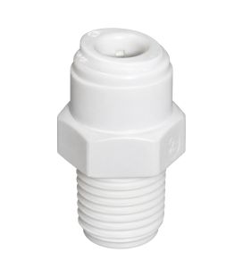 Raccord Rapide Droit Mâle 3/8" NPT - Tubing 1/4" EZ pour Osmoseur et purificateur