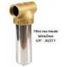 Porte-filtre à eau chaude laiton/inox - 9" - 20/27