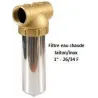 Porte-filtre pour eau chaude laiton/inox - 9" - 26/34