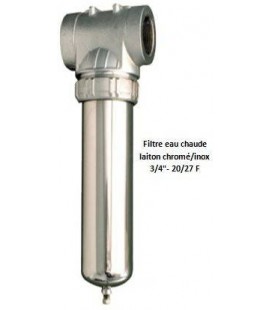 Porte-filtre à eau chaude chrome/inox - 20" - 20/27