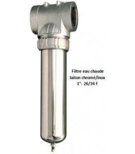 Porte-filtre à eau chaude chrome/inox - 20" - 26/34
