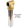 Porte-filtre pour eau chaude laiton/inox - 20" - 20/27