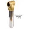 Porte-filtre à eau chaude laiton/inox - 20" - 26/34