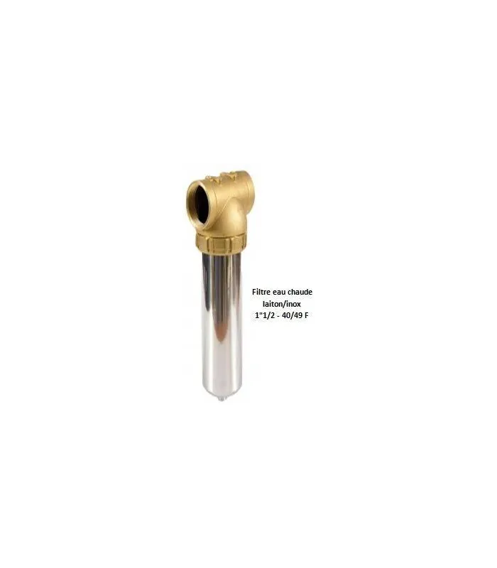 Porte-filtre pour eau chaude laiton/inox - 20" - 40/49