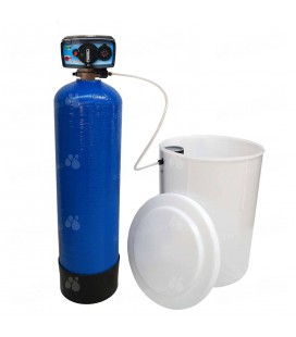 Adoucisseur d'eau bi bloc 50L vanne Fleck 4600 mecanique chronometrique eau chaude
