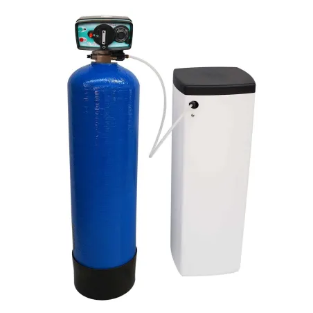 Adoucisseur d'eau bi bloc 25L vanne Fleck 4600 mecanique volumetrique eau chaude