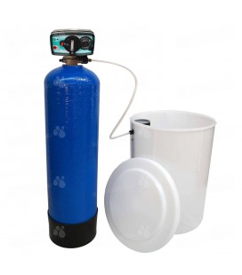 Adoucisseur d'eau bi bloc 50L vanne Fleck 4600 mecanique volumetrique eau chaude