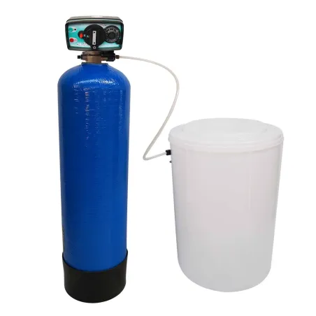 Adoucisseur d'eau bi bloc 50L vanne Fleck 4600 mecanique volumetrique eau chaude