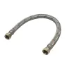 Tuyau flexible inox Ø9 int. F/F 3/8" - 12/17 - Lg 30cm