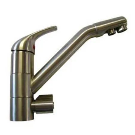 Robinet mitigeur Dauphin 3 voies Acier inox brossé