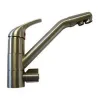 Robinet mitigeur Dauphin 3 voies Acier inox brossé