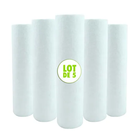 Set of 5 Meltblown microfiber cartridges 9"3/4 - 5µm for Water filter holder