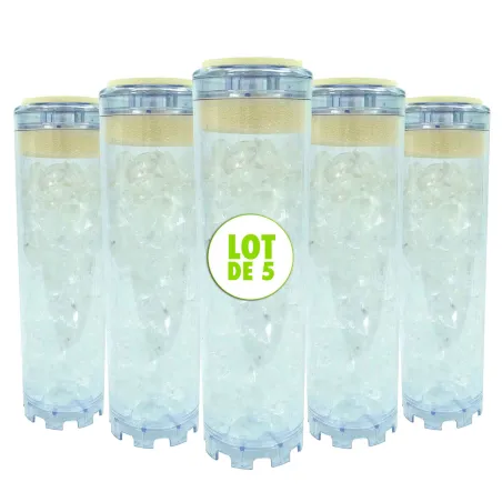 Set of 5 polyphosphate cartridges - 9"3/4 for water filter holder