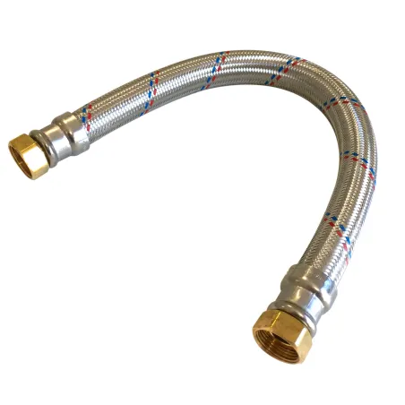 Tuyau flexible inox Ø9 int. F/F 1/2" - 15/21 - Lg 30cm