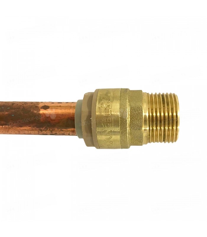 Raccord rapide pour tuyau cuivre et PER Ø 16 mm