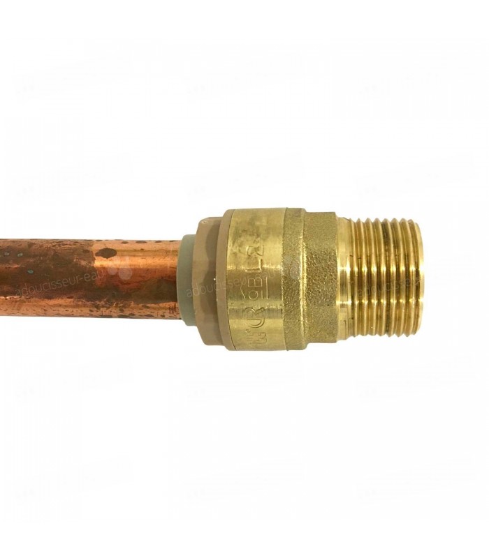 Raccord rapide pour tuyau cuivre et PER Ø 18 mm