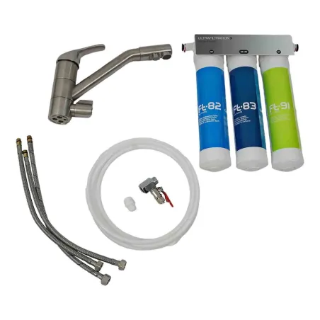 Pack Filtre sous évier Trio UF - Mitigeur 3 voies Dauphin INX | Adoucisseur-eau