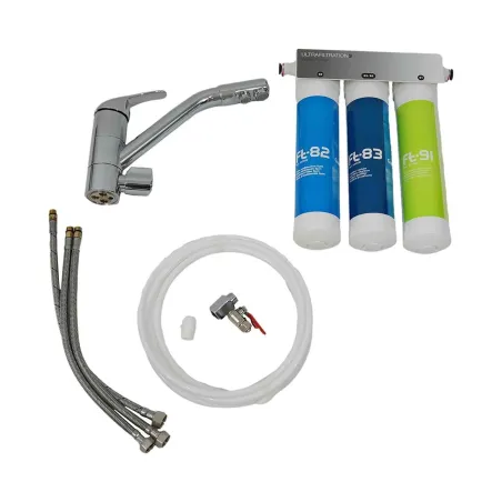 Pack Filtre sous évier Trio UF - Mitigeur 3 voies Dauphin Chromé | Adoucisseur-eau