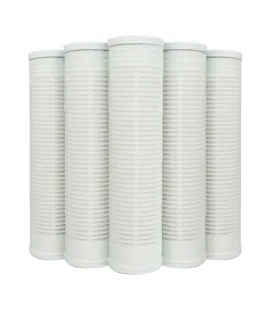 Set of 5 washable cloth cartridges 60µm - 9"3/4 for water filter holder