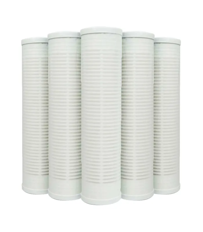 Set of 5 washable cloth cartridges 60µm - 9"3/4 for water filter holder