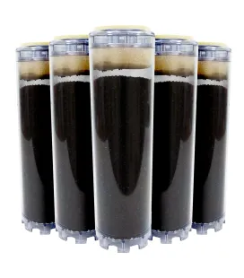 Set of 5 activated carbon cartridges - 9"3/4 for water filter holder