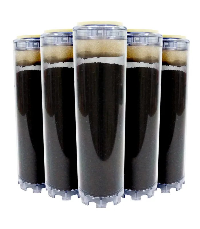 Set of 5 activated carbon cartridges - 9"3/4 for water filter holder