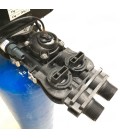 Adoucisseur d'eau bi bloc 20L vanne Fleck 5600 mecanique volumetrique complet avec accessoires