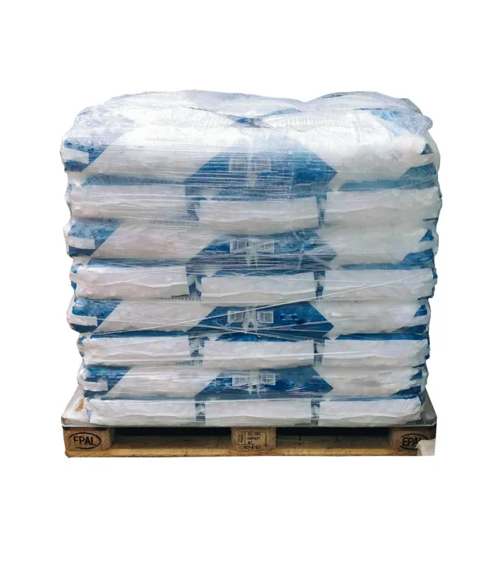 Sel pastille pour adoucisseur d'eau en palette de 40 sacs de 25Kg