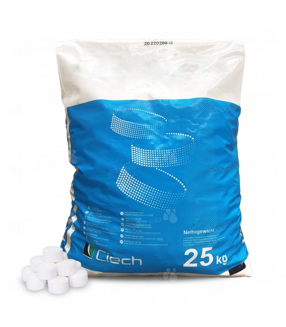 Sel pastille pour adoucisseur d'eau en sac de 25Kg