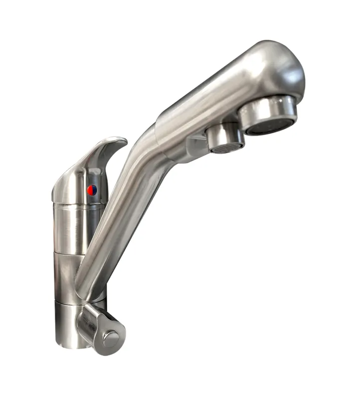 Robinet mitigeur Dauphin 3 voies Acier inox brossé